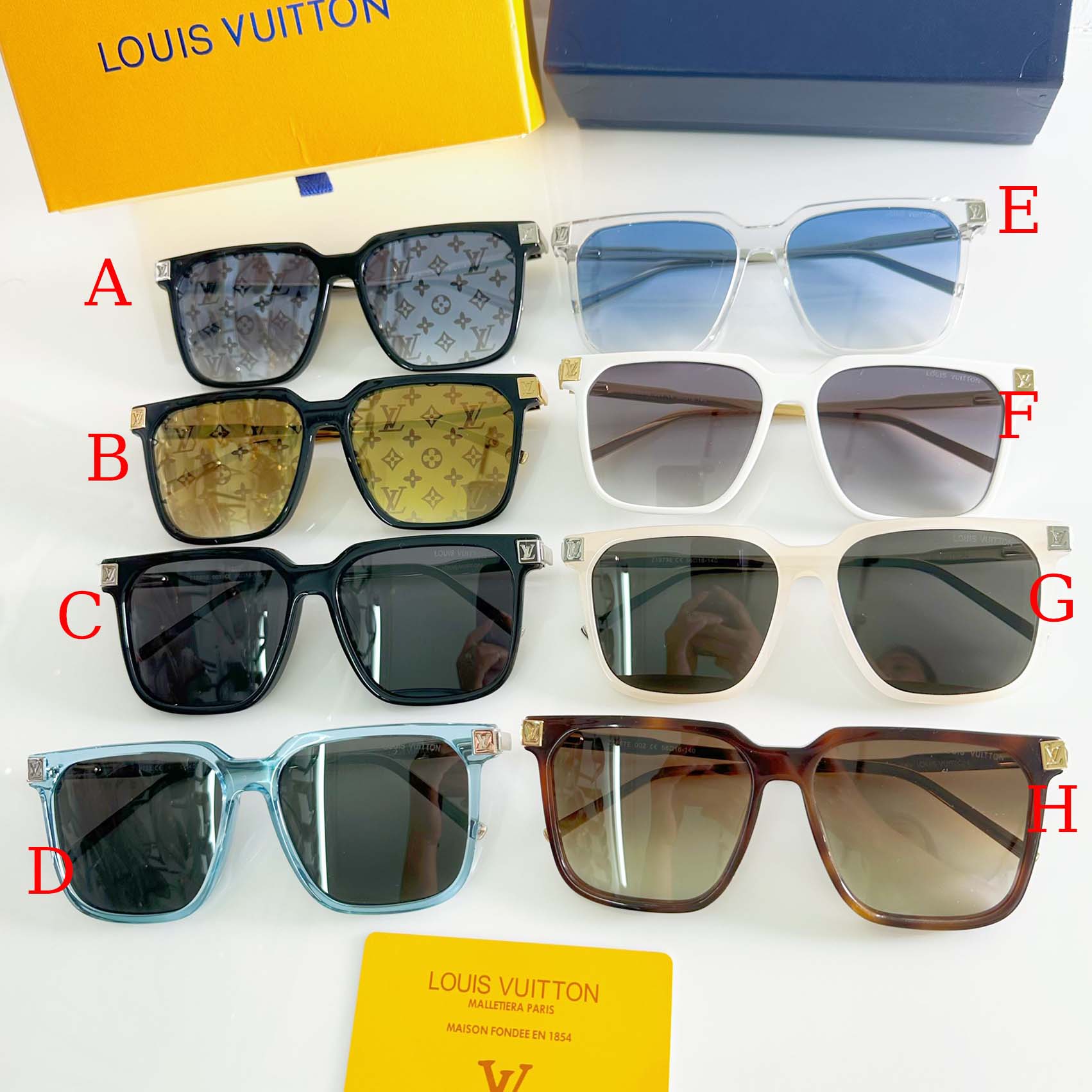 Louis Vuitton LV Rise Square Sunglasses Z1667E - DesignerGu